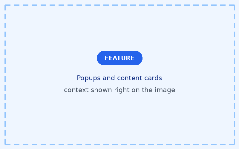 Placeholder image — replace with a real graphic: popup card over an interactive image